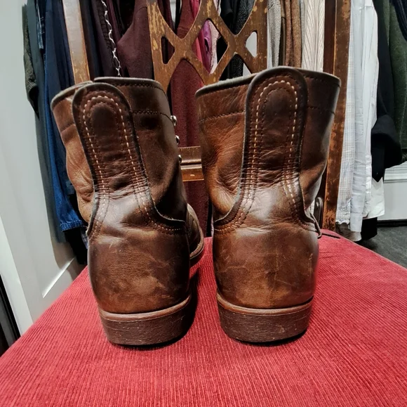 Red Wing Shoes Brown Boots with Lace-Up Design and Sturdy Sole - Picture 6 of 6